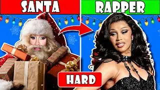 Guess The Female Rapper As Santa Claus 🎅🎄🎁 | 99% will Fail | Rap Quiz 2025 | The Quiz Mania