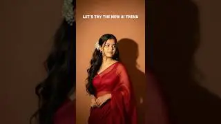 Let&rsquo;s try new AI Trend🌷&hearts;️ Saree look