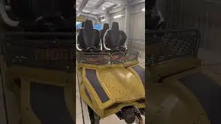 Here's a closer look at Hyperia's trains getting ready for a test run🎢 #ThorpePark #Shorts