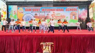 Ramdoot International School Republic Day kids group dance performance on 