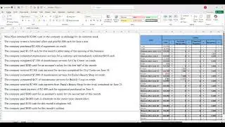 Recording Transactions in a spreadsheet
