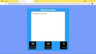 Word Counter | using html CSS and JavaScript