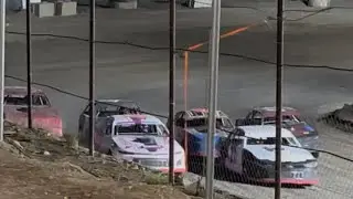 Stock Cars gonna Stock Car, 4 Wide to the Green!