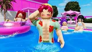 COINCÉ DANS LA POOL PARTY DE FILLES SEULEMENT AVEC MON CRUSH ! BROOKHAVEN ROBLOX KPOP DEMONS HUNTERS