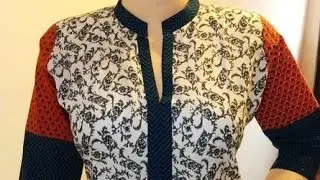 kurti collar neck design cutting and stitching for beginners