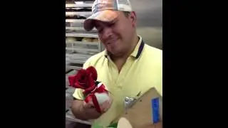Felipe's birthday rose from Reina
