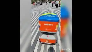Pilot phase #Talabat Food Delivery through Autonomous Vehicle #Dubai #autonomousrobot #fooddelivery