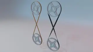 #002 Cross Belt Drive - 507 Mechanical Movements 3D Animation