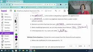 Simplifying Expressions