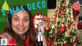 CHRISTMAS DECORATIONS HOUSE TOUR! l Decorating The Christmas Tree l Vlogmas Day 1