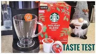 Starbucks Holiday Blend Flavored Coffee K Cup Brewed in Keurig K-Supreme Plus Smart Coffee Maker