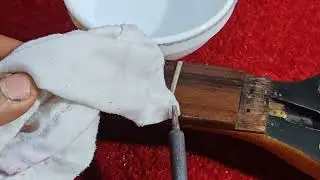 How to repair Wood Dint on guitar using Cloth, water and Soldering iron