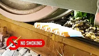 Cigarettes - Crushing Train Experiment @TrainXperiments