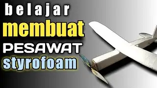 DIY rubber band plane styrofoam at home