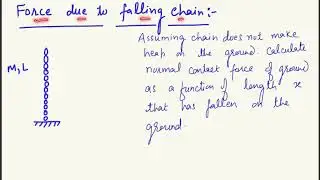 Force due to falling chain | Centre of mass