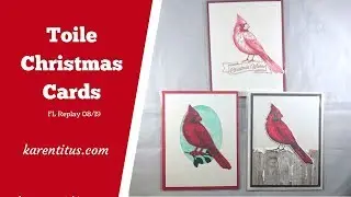 Karen & Tim Live/Toile Christmas Cards Three Ways