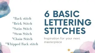 Basic Lettering Stitches | Embroidery By Afeei