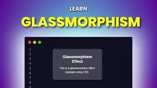 Create a STUNNING Glassmorphism Effect in 3 mins with ONLY HTML & CSS