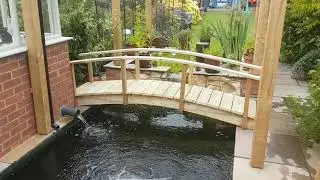 Koi pond bridge completed (but relocated)