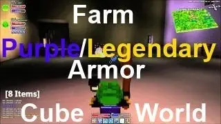 Farm purple/legendary armor in cube world guide - 1 each 2 minutes