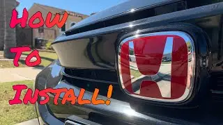 How to Install Red Honda Badges | 2018 Honda Civic Hatchback