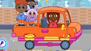 Talking Tom Family Buys a New Car Gameplay