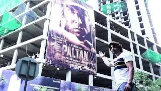 Gurmeet Choudhary At The Unveiling Of His Biggest &lsquo;Paltan&rsquo; Poster By Fan