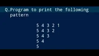 C++ Programming||Pattern Printing Problem (17)