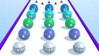Ball Merge 2048 👩‍❤️‍💋‍👩🎱🐣 MAX LEVELS!! All Levels Gameplay Android, iOS NEW UPDATE