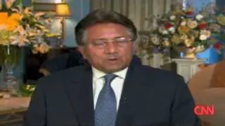Musharraf responds to CNN about missile strikes in Pakistan Part 1
