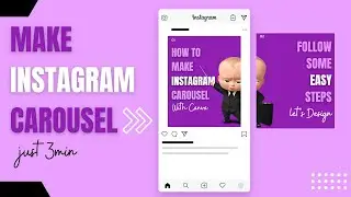 Make Instagram Carousel With Canva || Just 3 min || DesignTalk ||