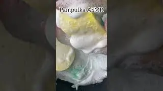 ASMR Soapy water and lots of sponges.