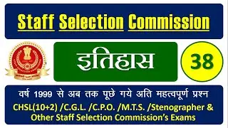 [History] Practice Set-38 |SSC CGL, CHSL, MTS, Steno Exam Preparation |SSC GK Questions and Answers