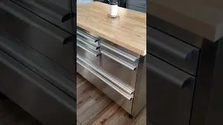 Stainless Steel Toolbox Kitchen Island #shorts
