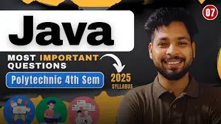 Java Polytechnic 4th semester Most Important Questions | Polytechnic 4th Sem java 2025 |  Chapter 7