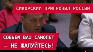 Сикорский пригрозил России: Собьём ваш самолёт &ndash;&nbsp;не жалуйтесь!