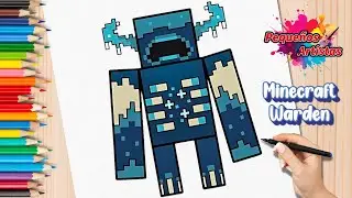 Cómo Dibujar al Warden de Minecraft | Tutorial Divertido y Fácil para Niños