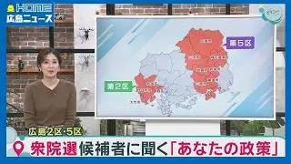 【衆院選】広島２区＆５区 候補者に聞く「あなたの政策」