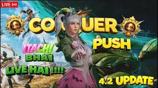 ROAD TO CONQUERER 😾B2B 🐓 iTACHII IS LIVE 😾CONQUER PUSH IN NEW 4.2 UPDATE #bgmi #bgis