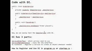Dependency Injection in ASP.NET Core. #aspdotnetcore , #dependencyinjection , #dotnetdeveloper.