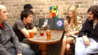 Jacqui Carroll Interviewing Deshonos for 'The Bridge' in Whelan's