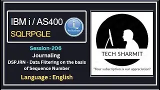 DSPJRN Command -  Filtering journal entries with Sequence number | ibmi training | as400 tutorial |
