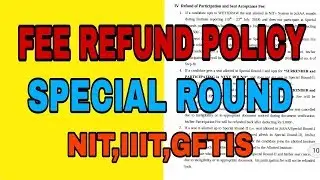 Fee refund policy of spot round counselling