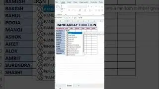 Office ke liye Excel ka dangerous function 😎 RANDARRAY