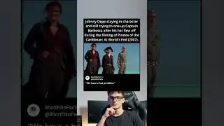 Johnny Depp stayed in character even when his hat flew off! 😂 #shorts #shortsfeed
