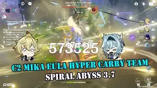 C2 Mika With Eula HyperCarry Team 12-2-1 [Spiral Abyss 3.7]