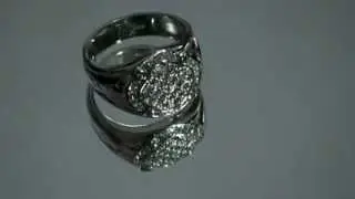 Man's 10kt White Gold Diamond Ring Certified