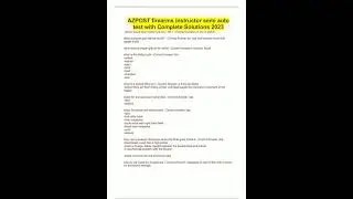 AZPOST firearms instructor semi auto test with Complete Solutions 20233369