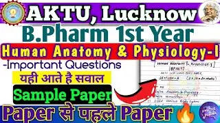 HAP-I B.Pharm 1st Year|IMPORTANT QUESTIONS|PREVIOUS YEAR QUESTIONS|BP101T|AKTU SEM EXAM 2025|1ST SEM