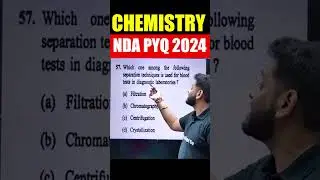 NDA CHEMISTRY 2025 Preparation | NDA PYQs | NDA 2025 | NDAGAT #nda #ndagat #nda2025 #ndapreparation